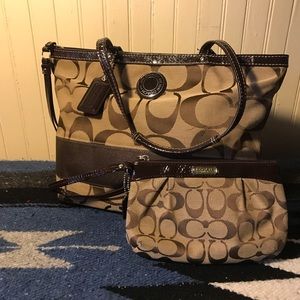 Coach Purse and matching wrist wallet